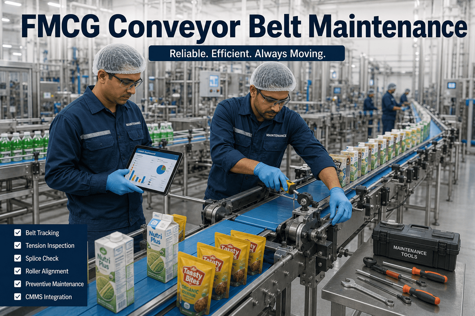 fmcg-conveyor-belt-maintenance-tracking-tension-splice