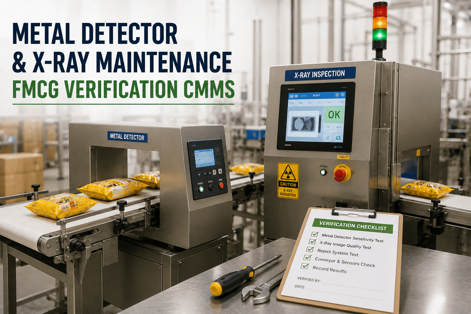 metal-detector-x-ray-maintenance-fmcg-verification-cmms