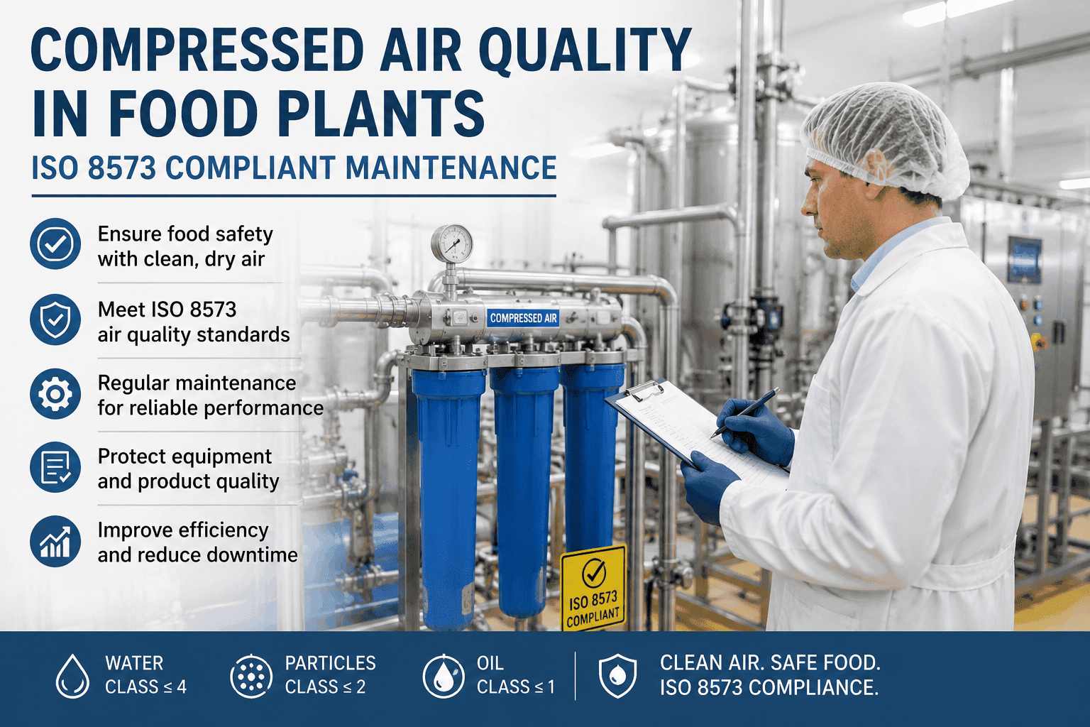compressed-air-quality-food-plants-iso-8573-maintenance