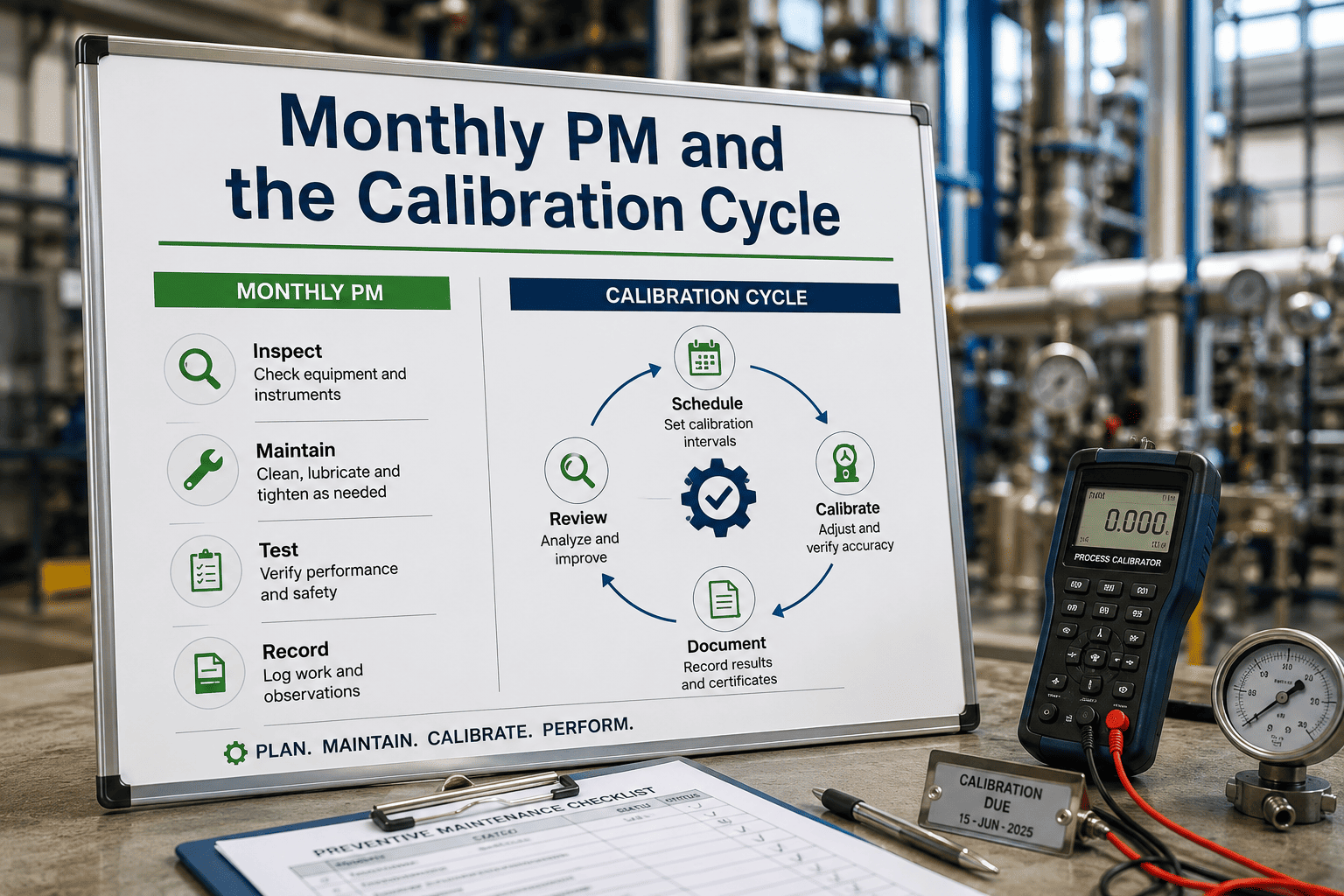 food-plant-monthly-pm-calibration-cmms-guide-2026
