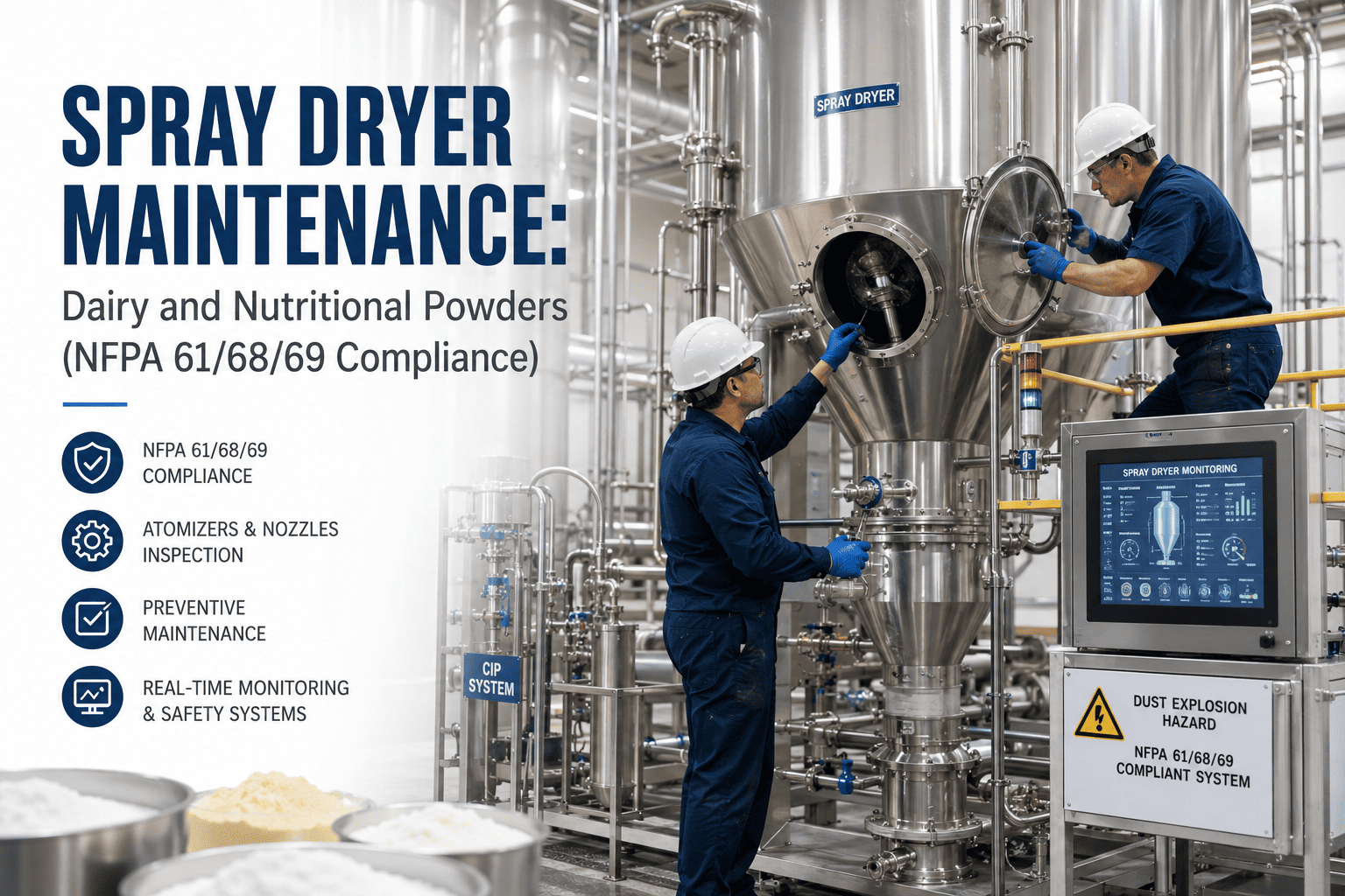 spray-dryer-maintenance-dairy-nutritional-powders-nfpa-61-68-69
