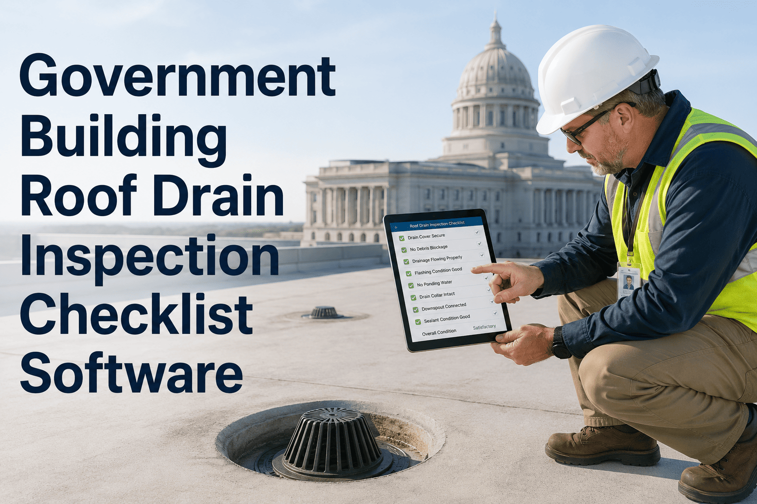 government-building-roof-drain-inspection-checklist-software