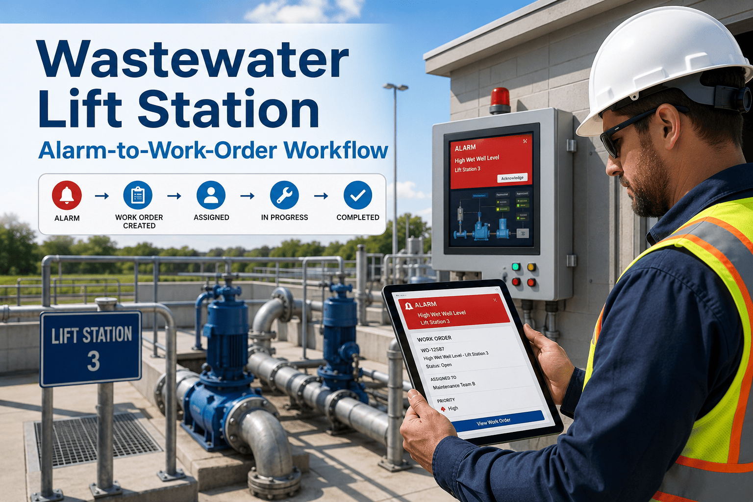 wastewater-lift-station-alarm-work-order-workflow