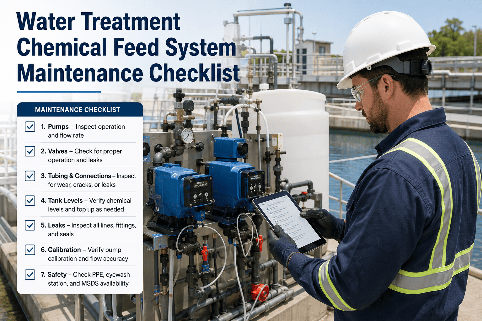 water-treatment-chemical-feed-system-maintenance-checklist