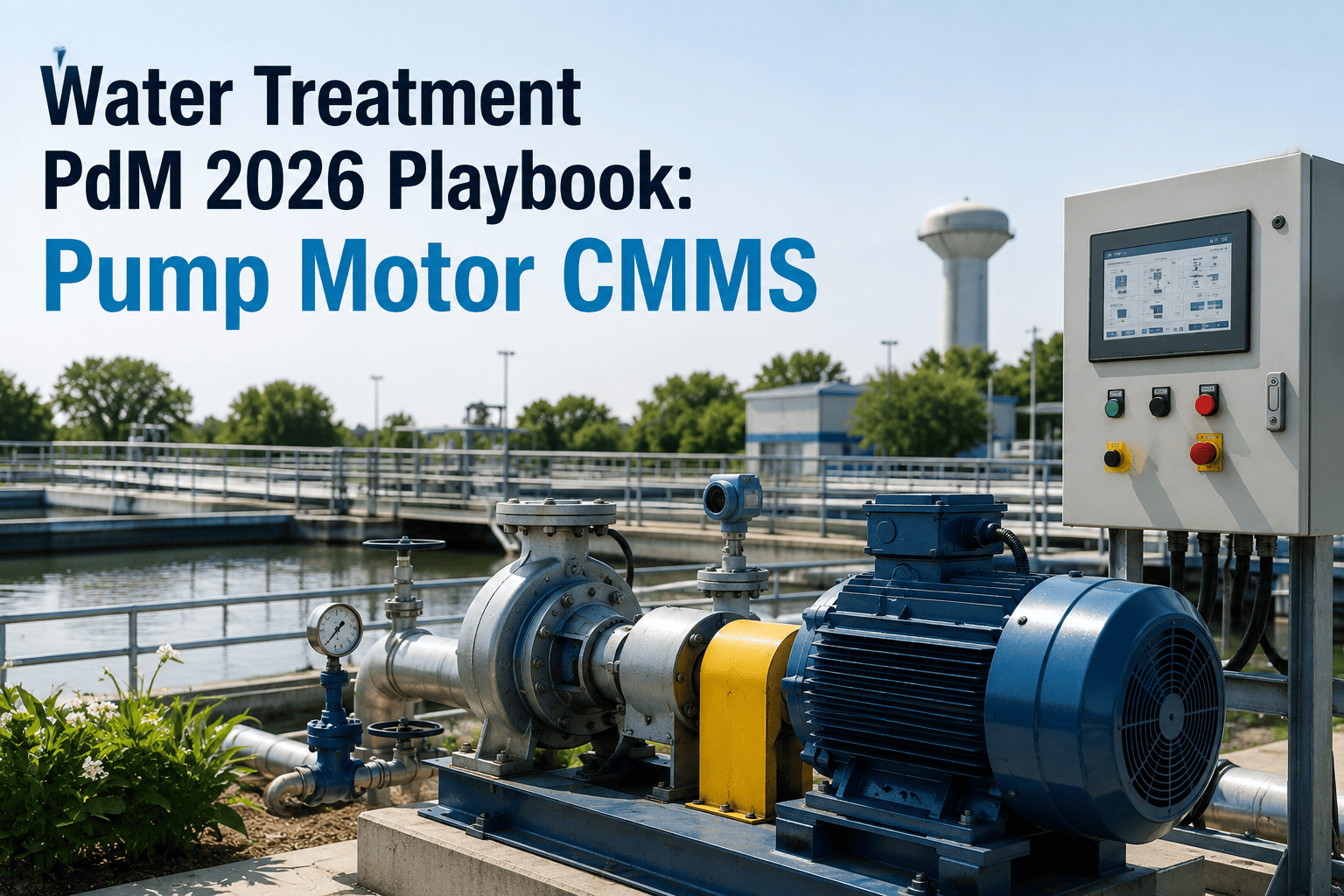 water-treatment-pdm-2026-playbook-pump-motor-cmms