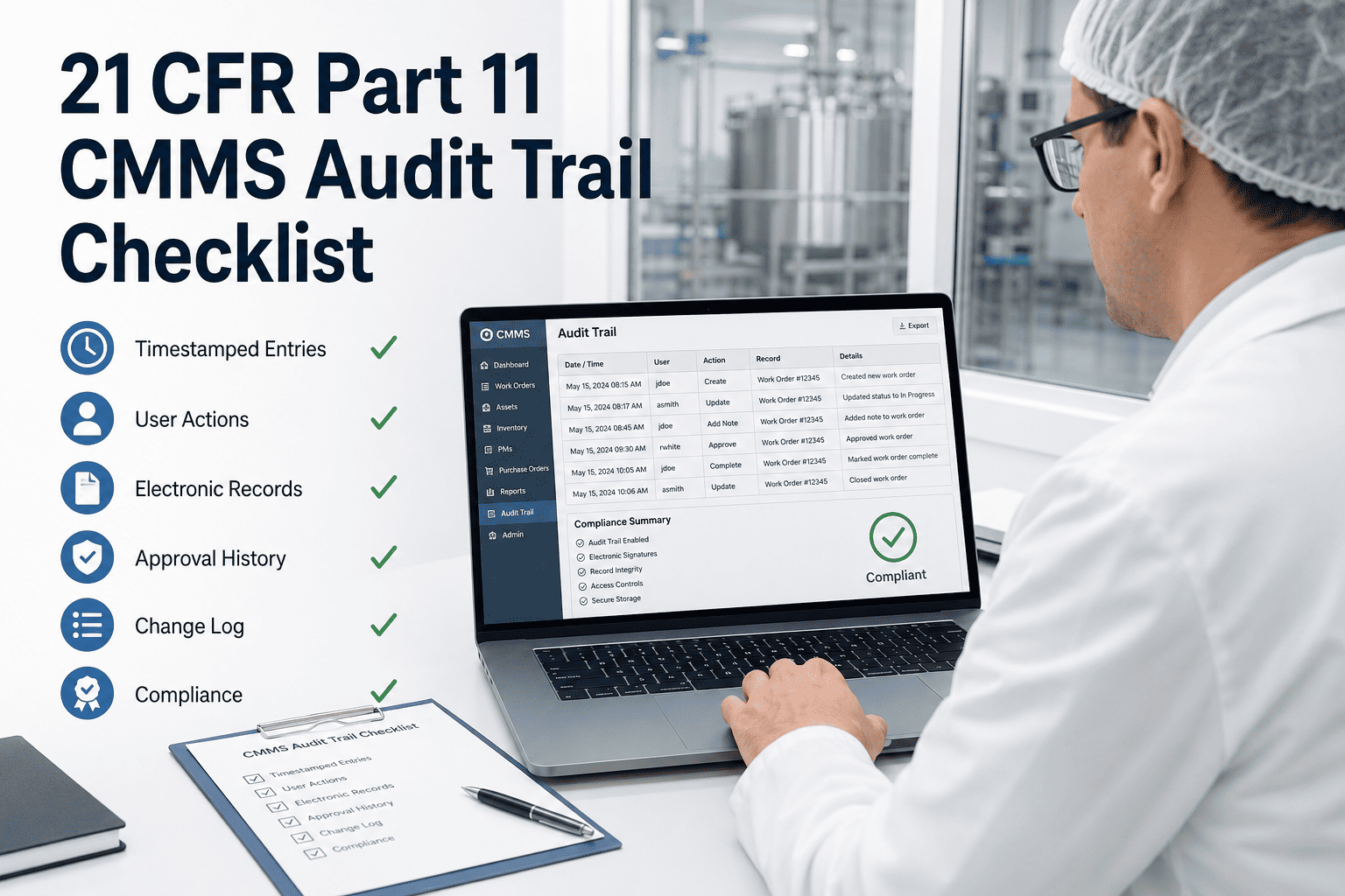 21-cfr-part-11-cmms-audit-trail-checklist