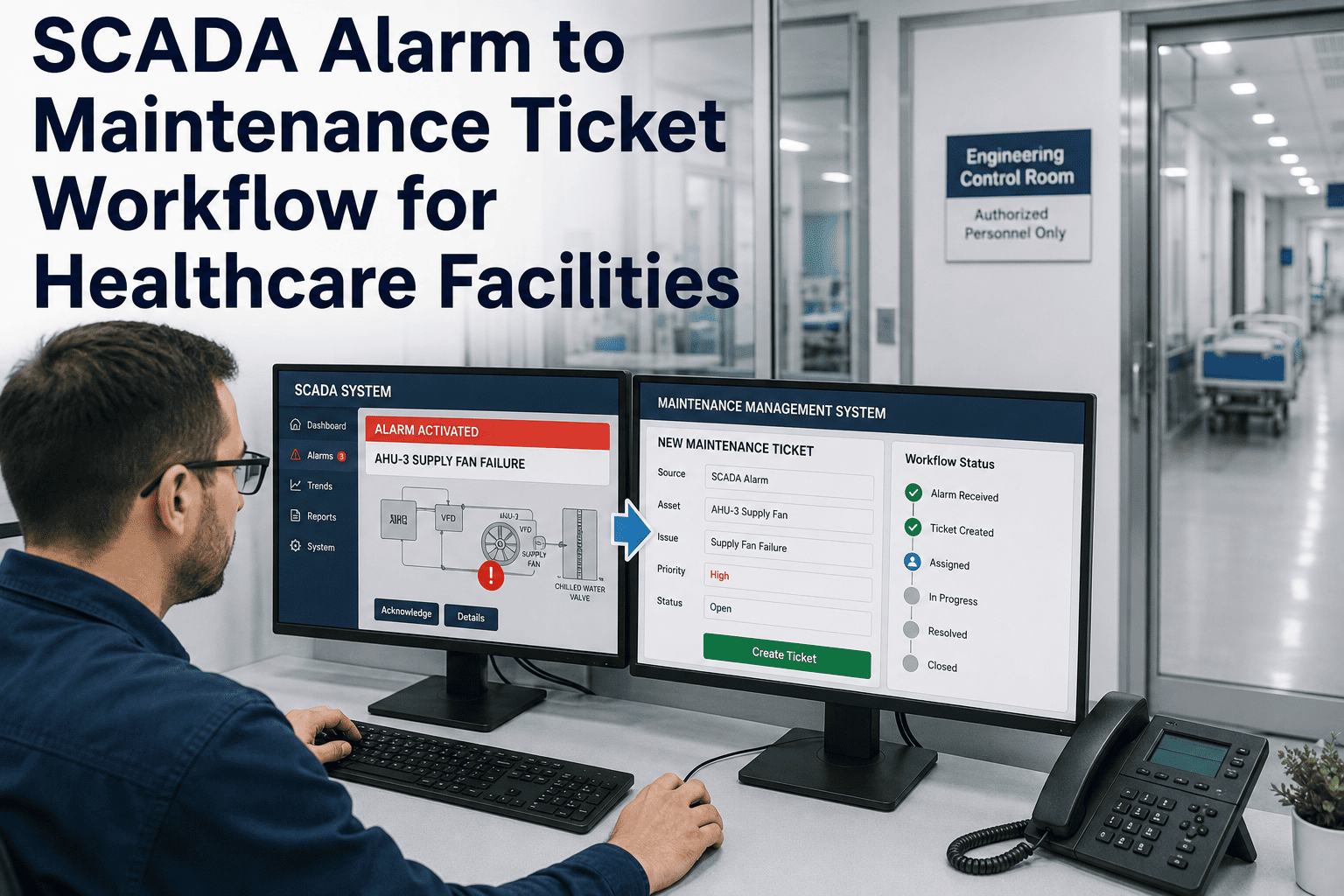 scada-alarm-to-maintenance-ticket-workflow-for-healthcare-facilities