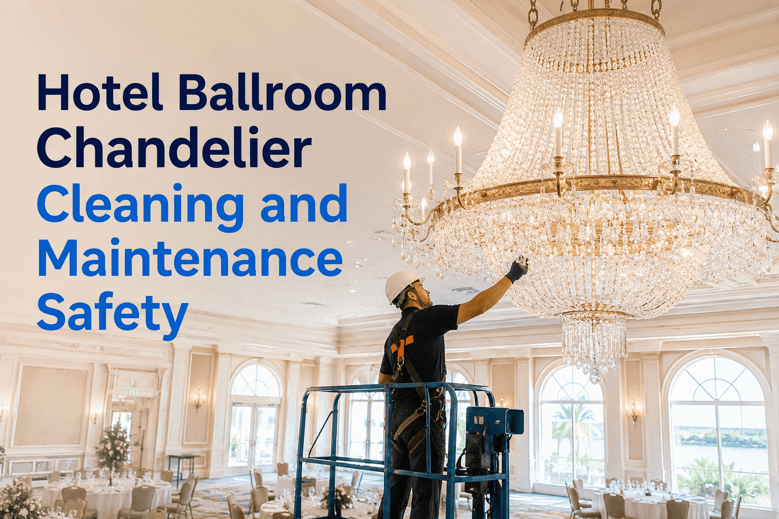 hotel-ballroom-chandelier-cleaning-and-maintenance-safety