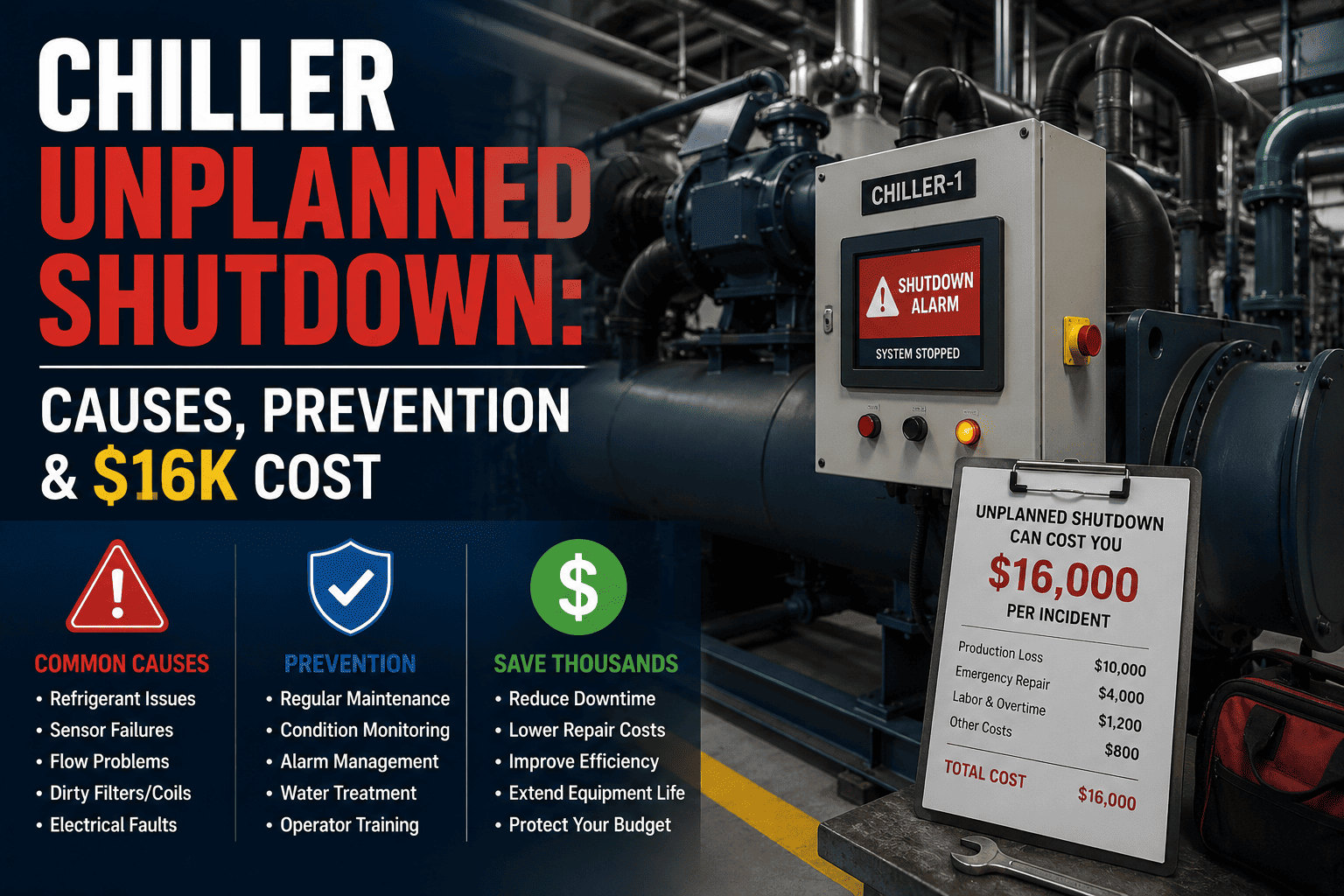 chiller-unplanned-shutdown-causes-prevention-16k-cost