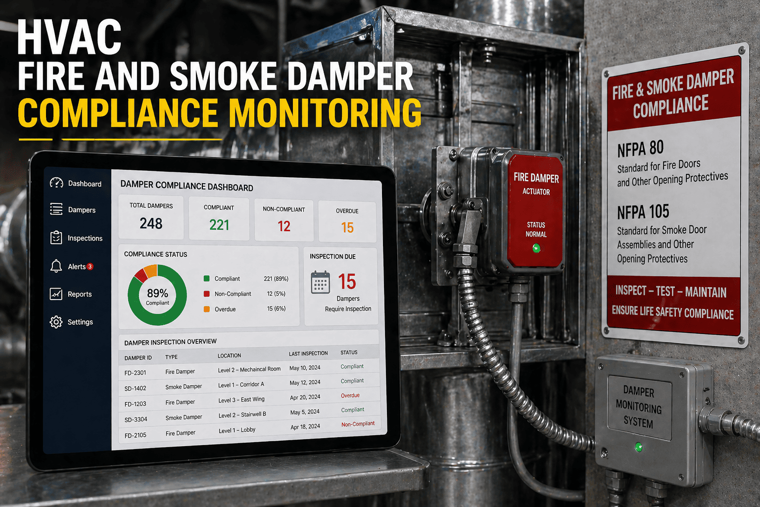hvac-fire-smoke-damper-compliance-monitoring
