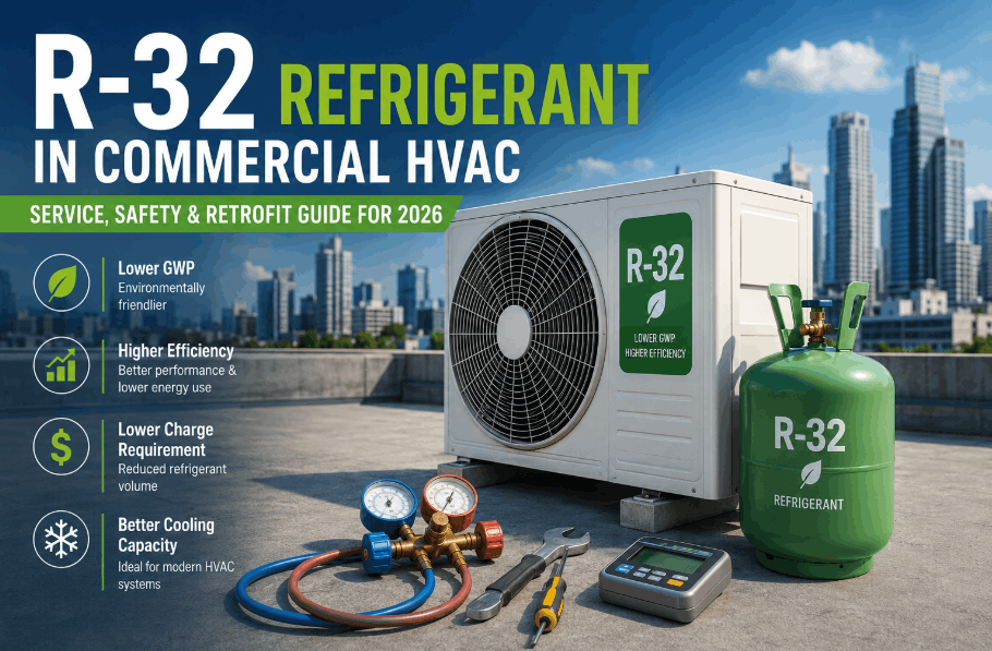r-32-refrigerant-in-commercial-hvac-service,-safety-&-retrofit-guide-for-2026