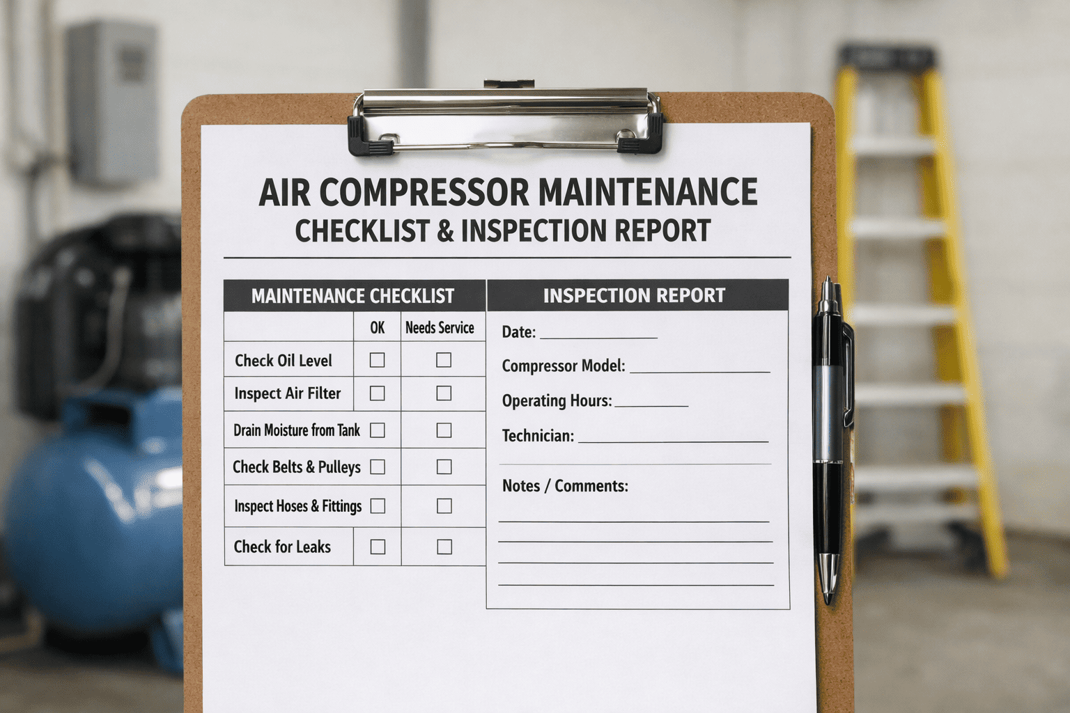 air-compressor-maintenance-checklist
