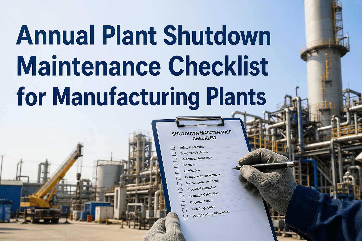 annual-shutdown-maintenance-checklist-manufacturing-plant