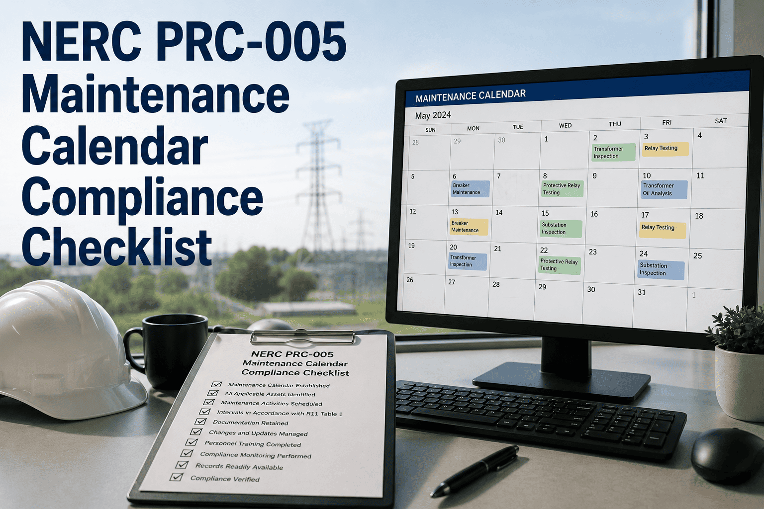 nerc-prc-005-maintenance-calendar-compliance-checklist