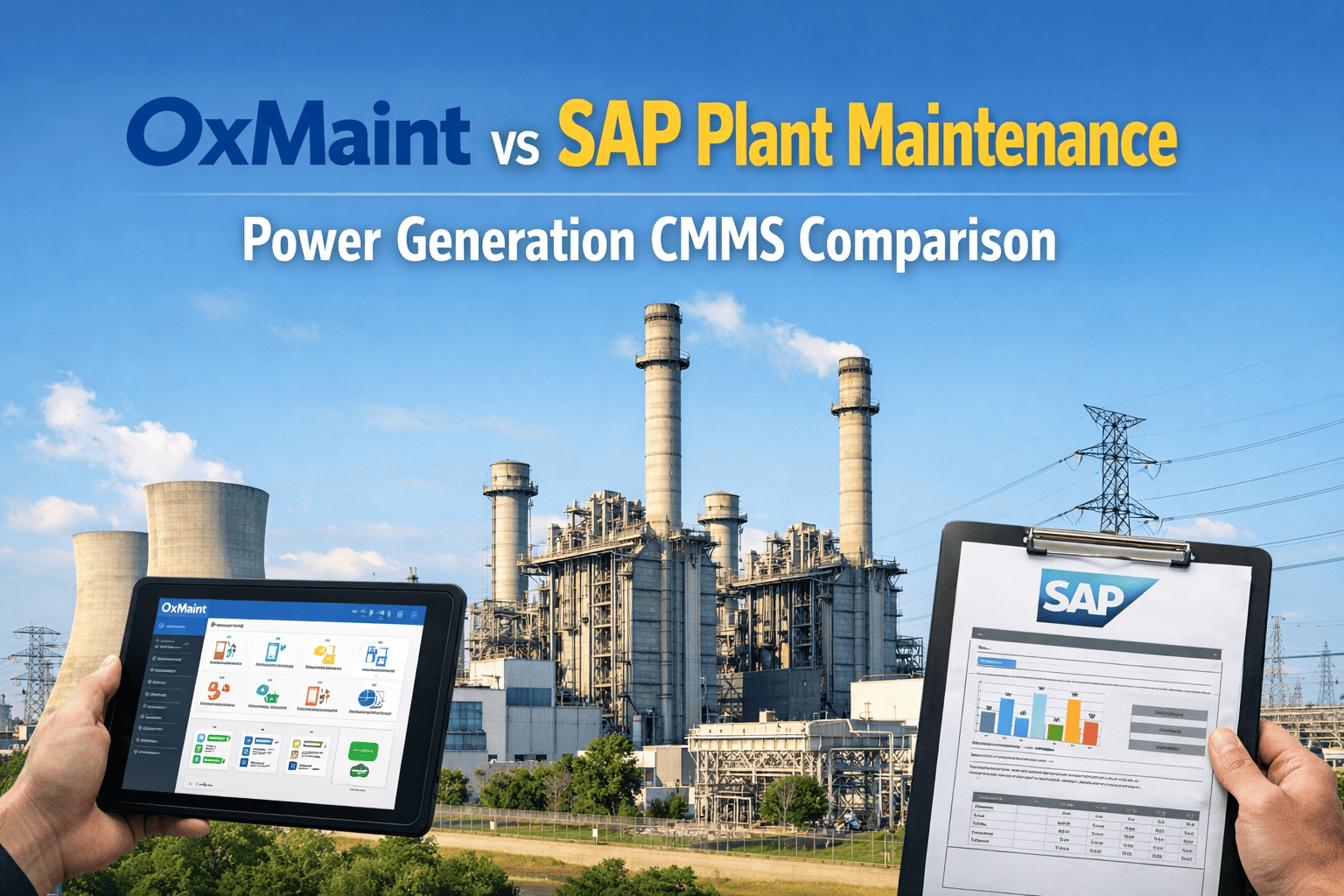 OxMaint vs SAP Plant Maintenance | Power Generation CMMS Comparison