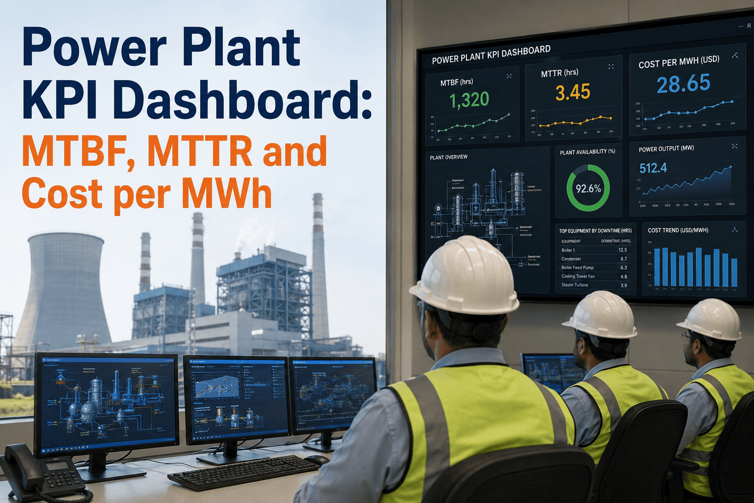 power-plant-kpi-dashboard-mtbf-mttr-cost-mwh