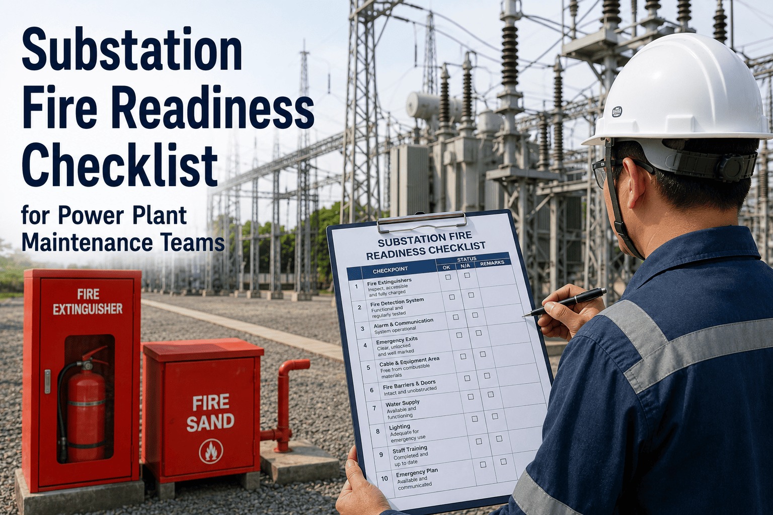 substation-fire-readiness-checklist-for-power-plant-maintenance-teams