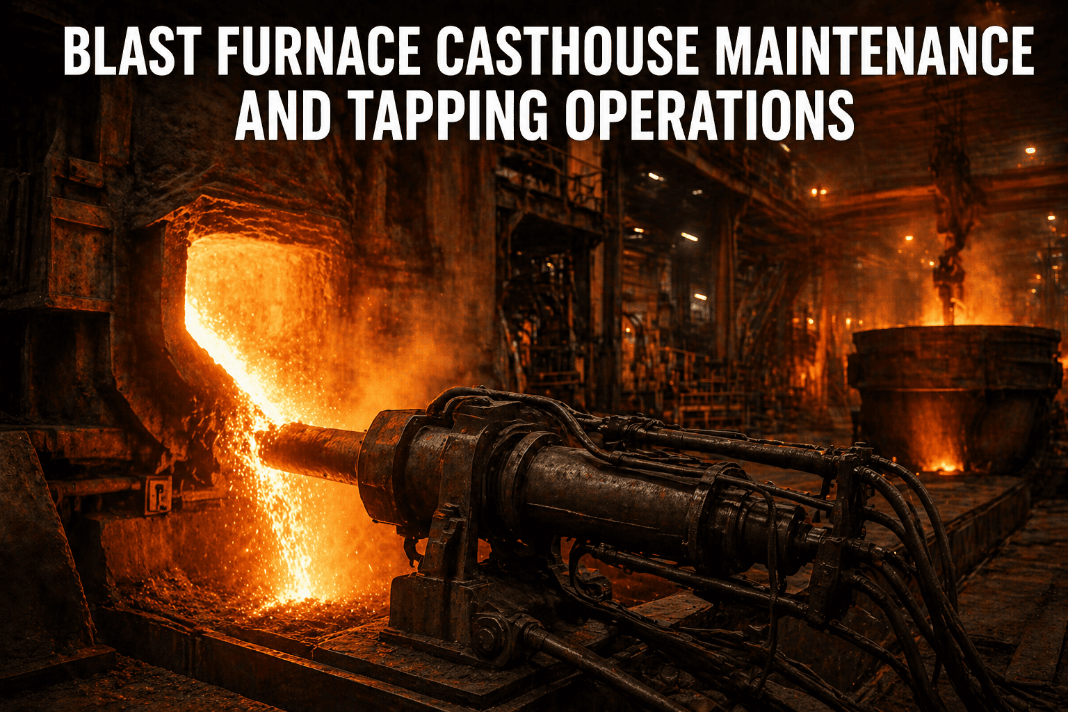 blast-furnace-casthouse-tapping-mud-gun-maintenance