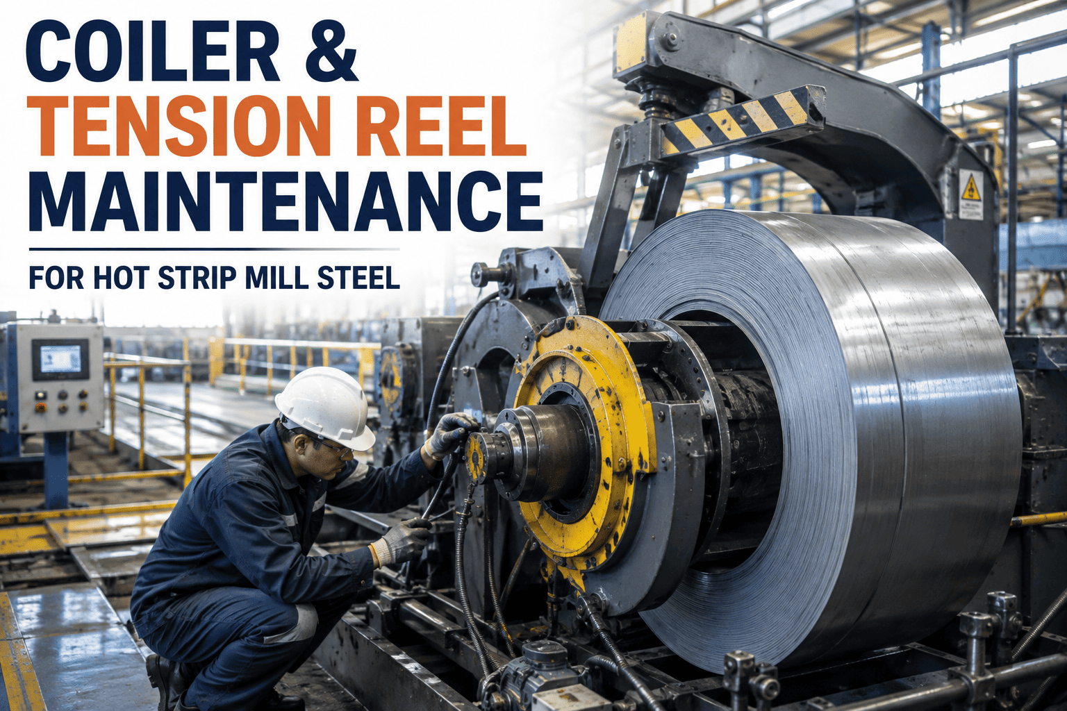 coiler-tension-reel-maintenance-hot-strip-mill-steel