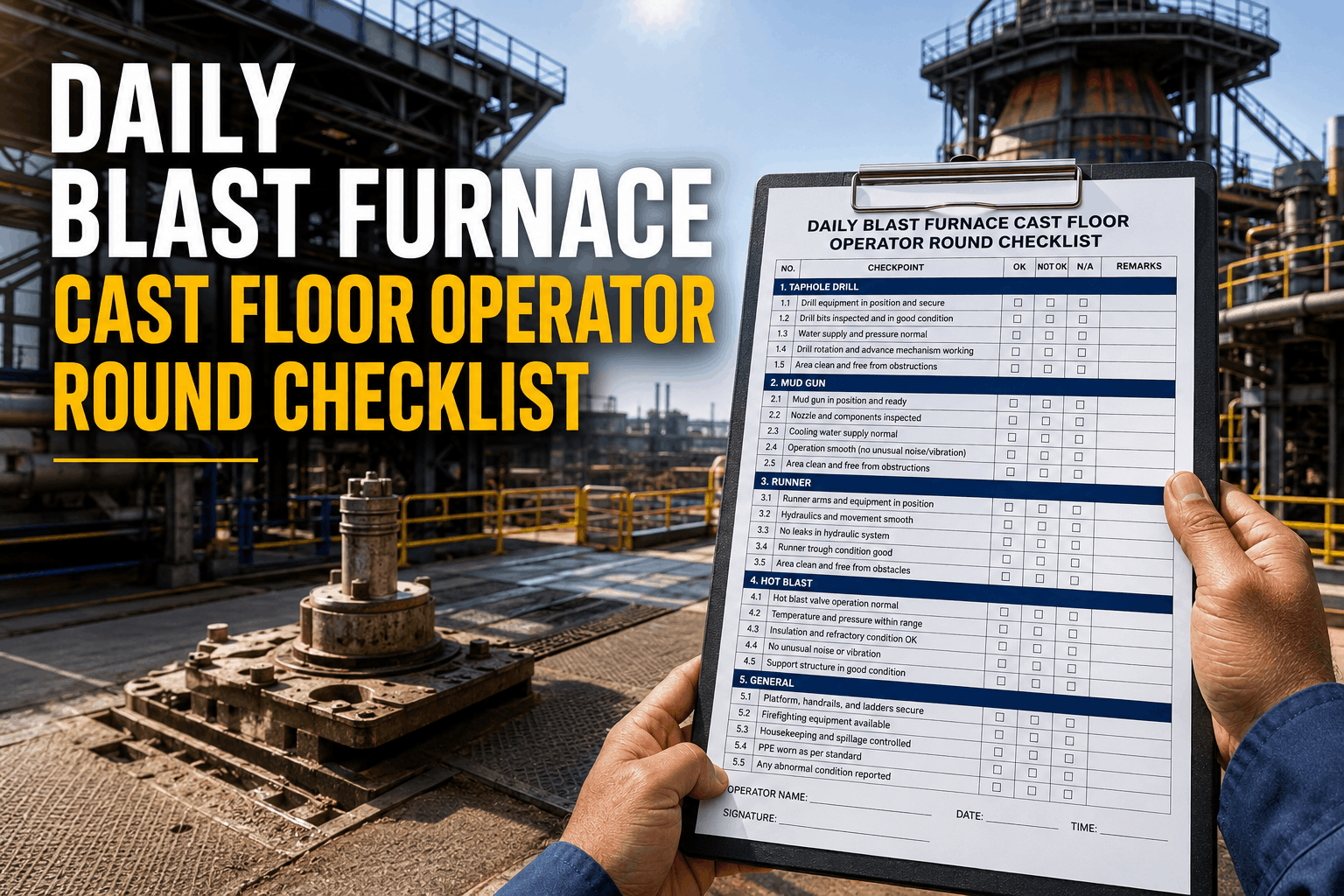daily-blast-furnace-cast-floor-operator-round-checklist