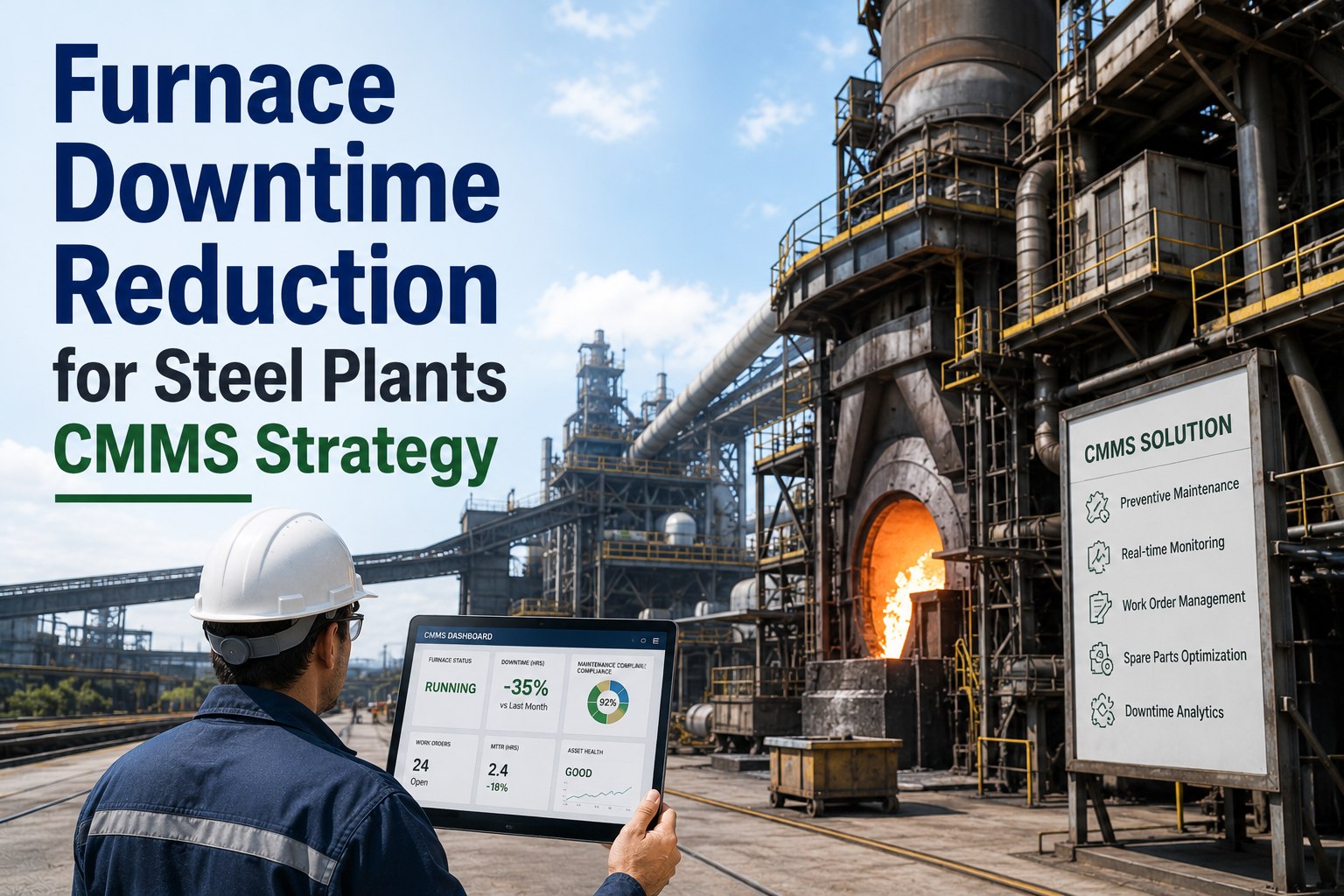 furnace-downtime-reduction-steel-plant-cmms-strategy