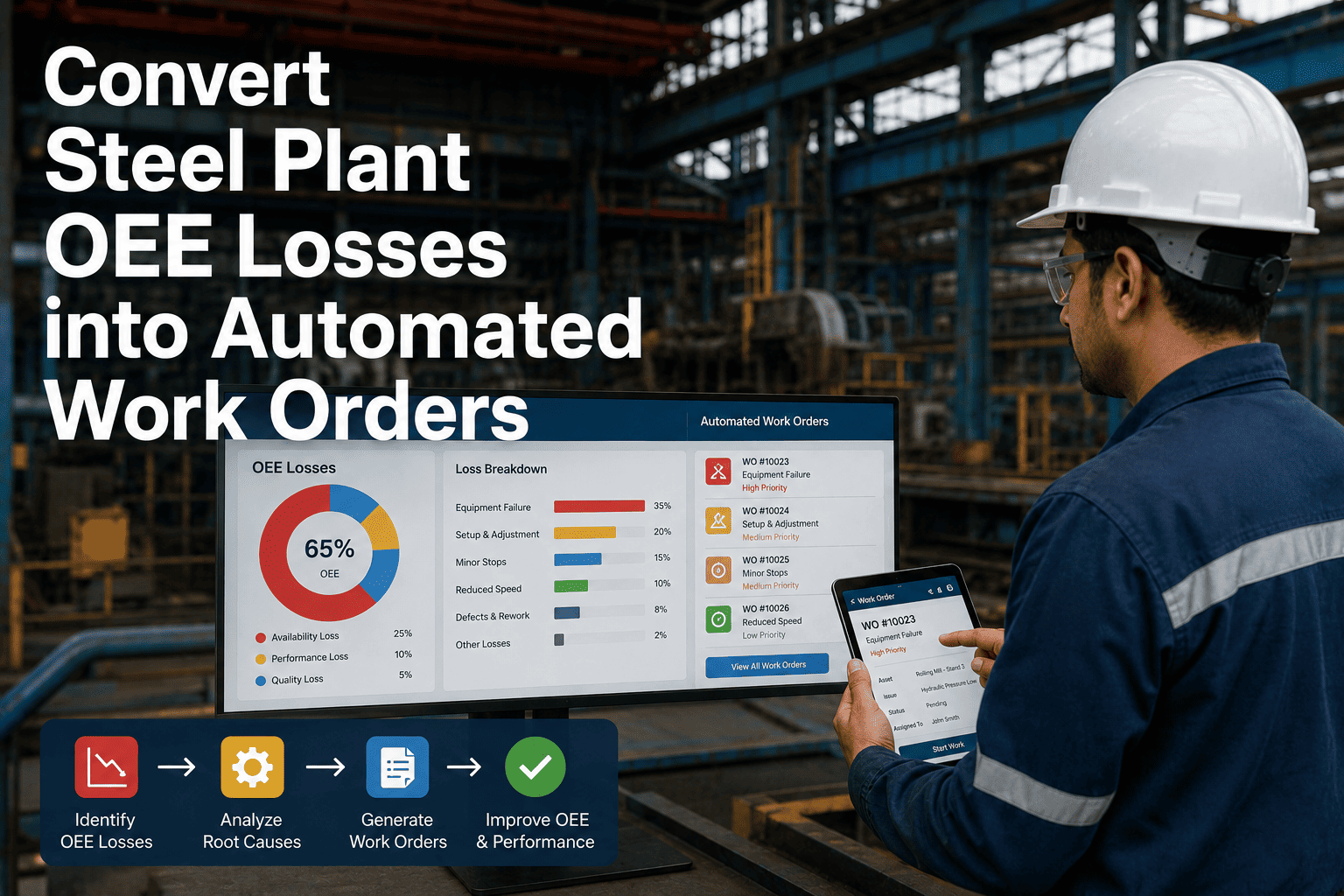oee-loss-to-work-order-automation-steel-plant