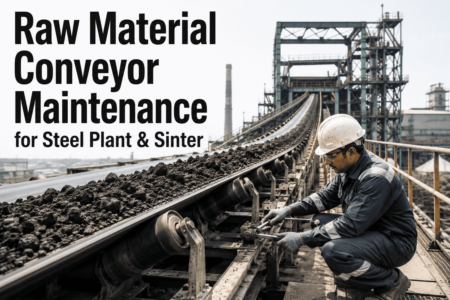 raw-material-conveyor-maintenance-steel-plant-sinter