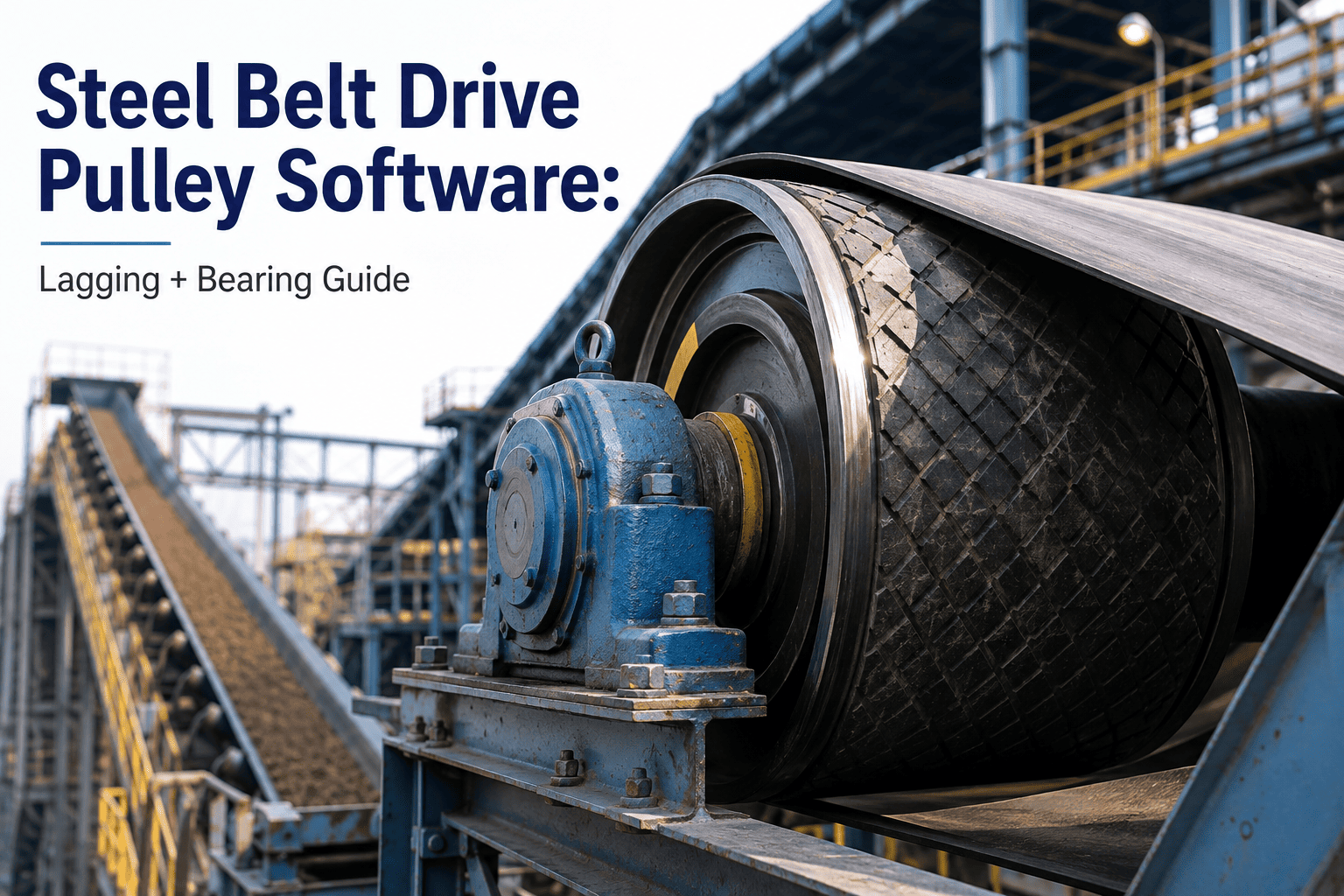 steel-belt-drive-pulley-software-lagging-bearing-guide