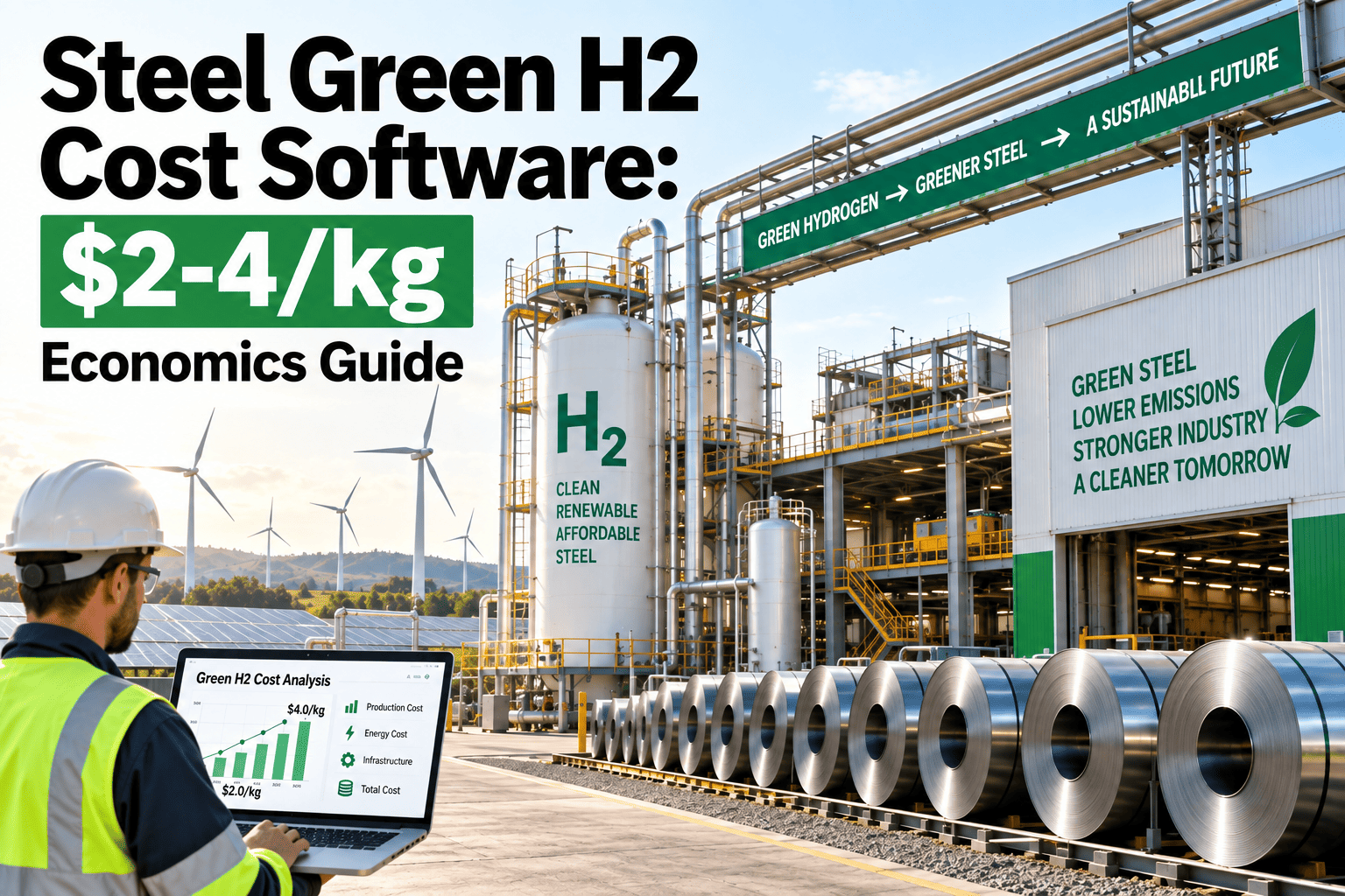 steel-green-h2-cost-software-2-4-per-kg-economics-guide
