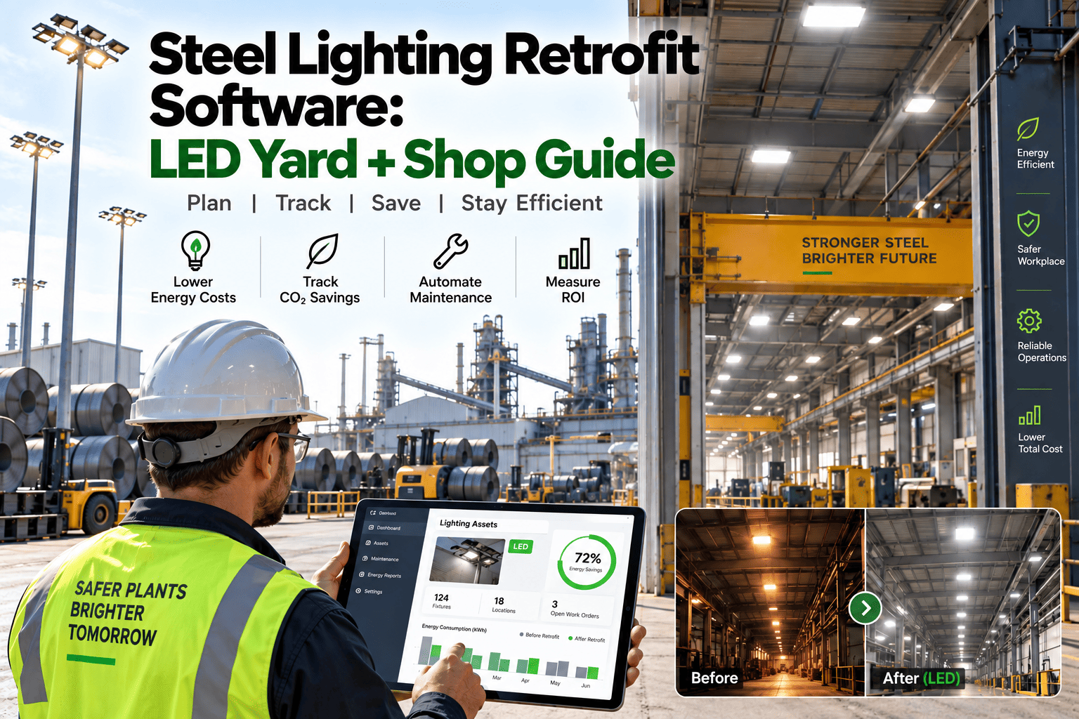 steel-lighting-retrofit-software-led-yard-shop-guide