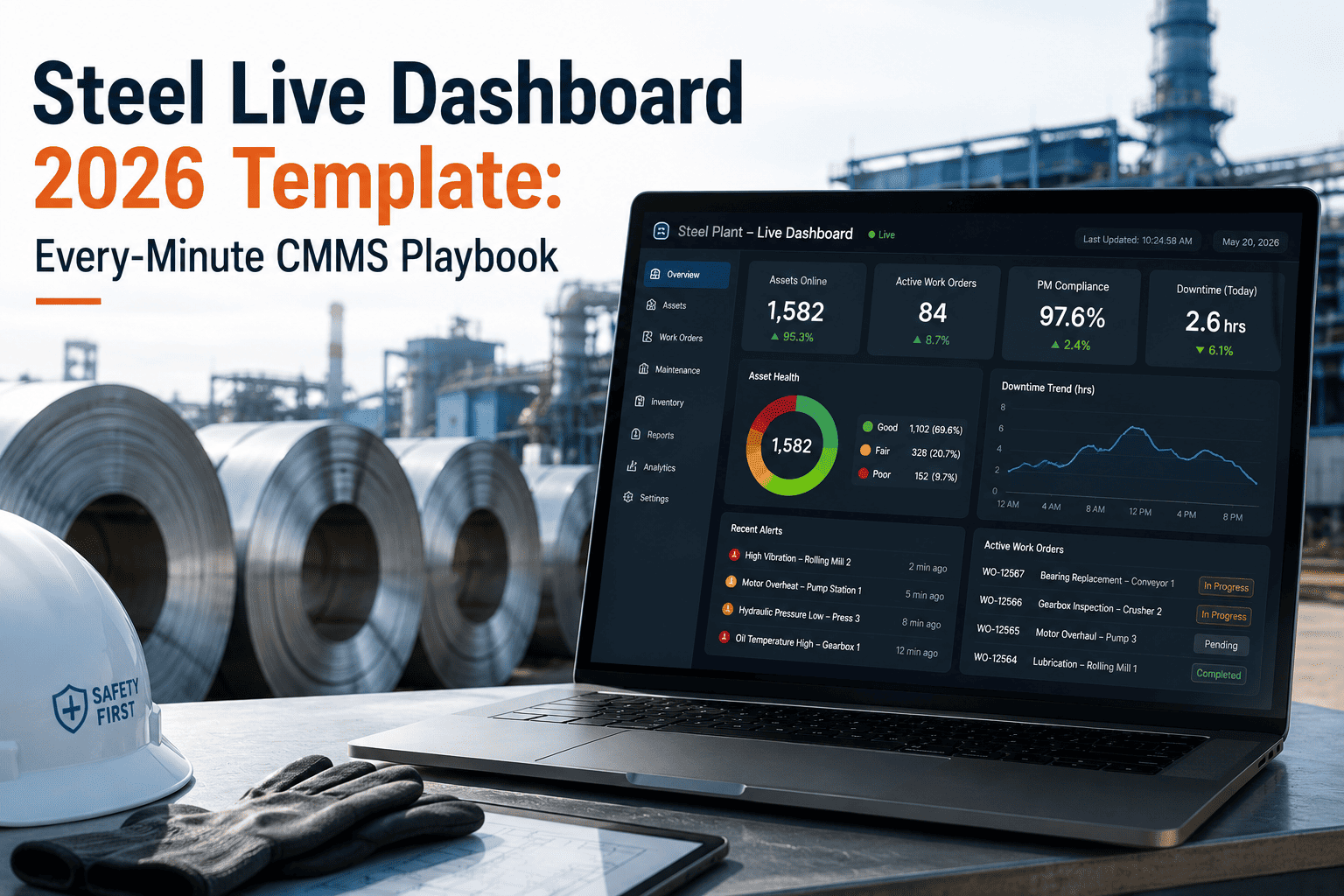 steel-live-dashboard-2026-template-every-minute-cmms-playbook