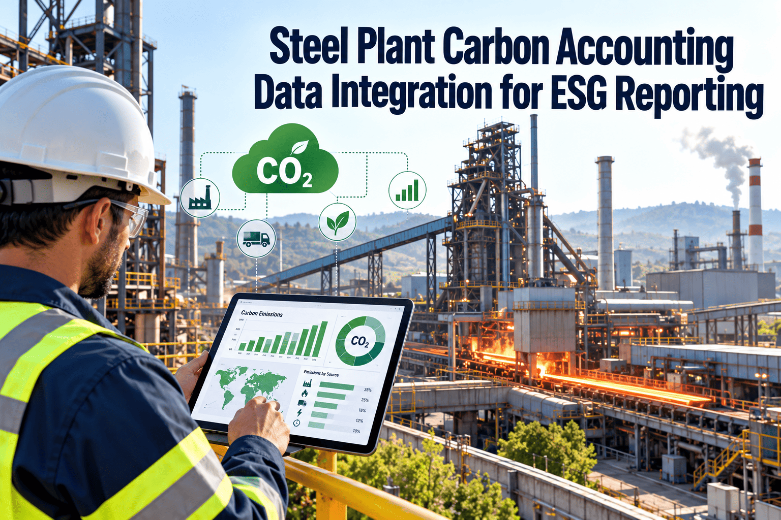 steel-plant-carbon-accounting-data-integration-esg-reporting