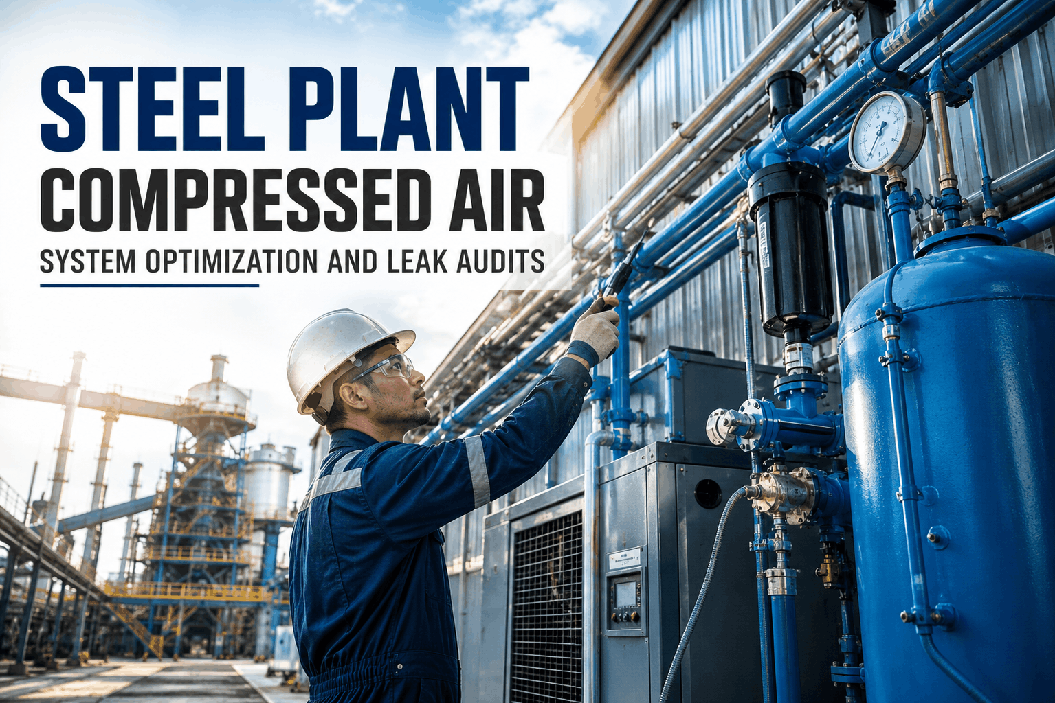 steel-plant-compressed-air-system-optimization-and-leak-audits