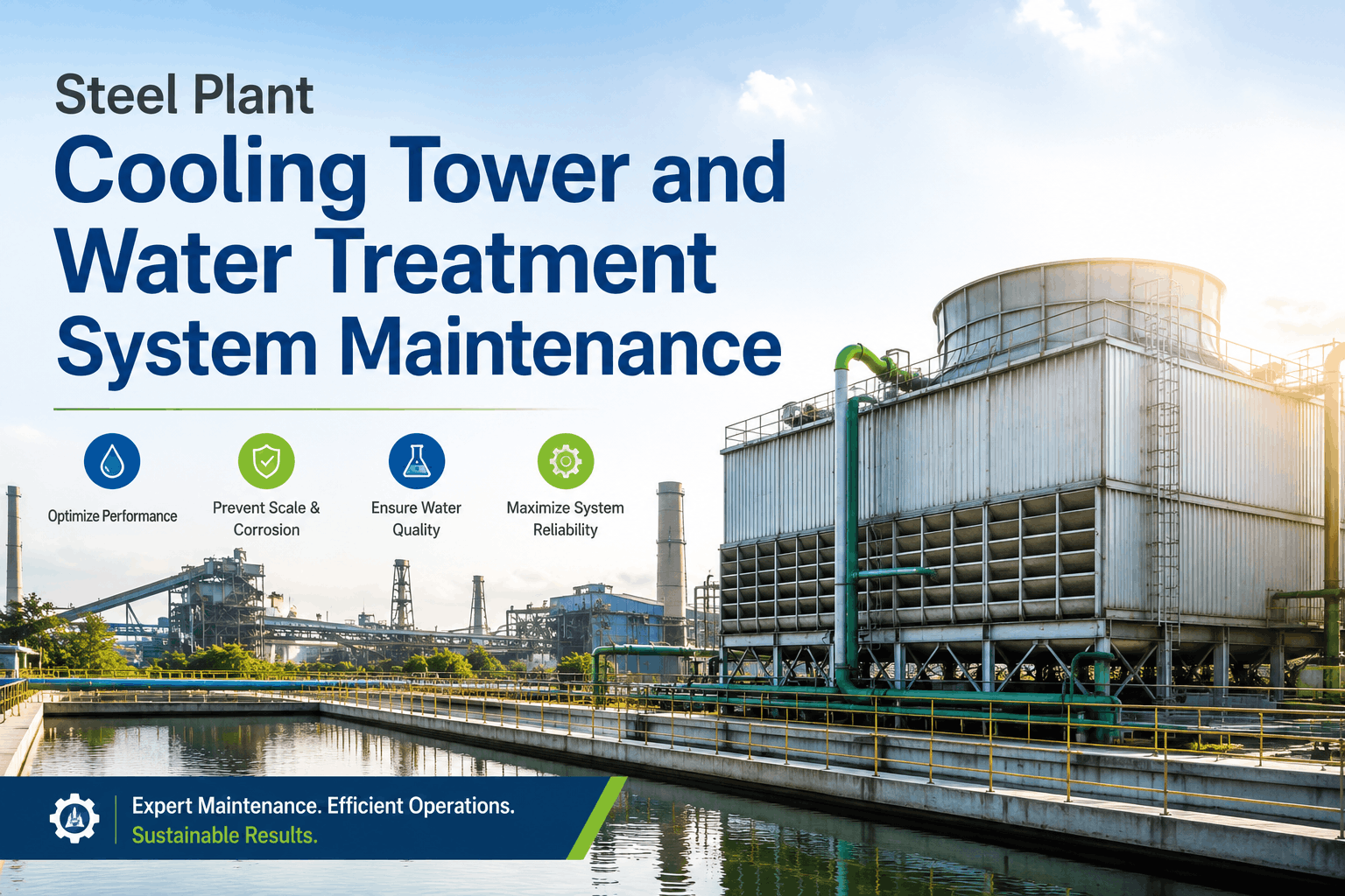 steel-plant-cooling-tower-and-water-treatment-system-maintenance