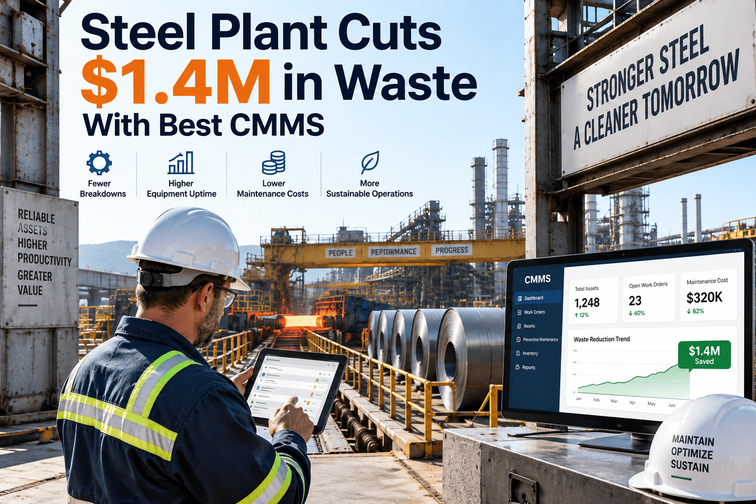 steel-plant-cuts-1-4m-waste-best-cmms