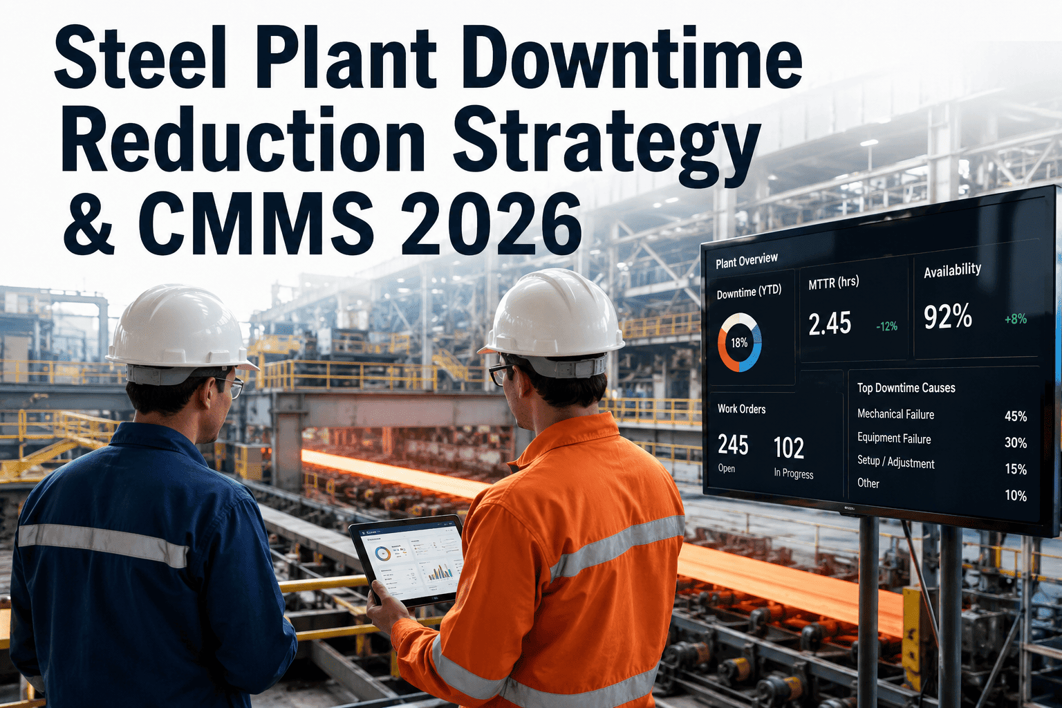 steel-plant-downtime-reduction-strategy-cmms-2026