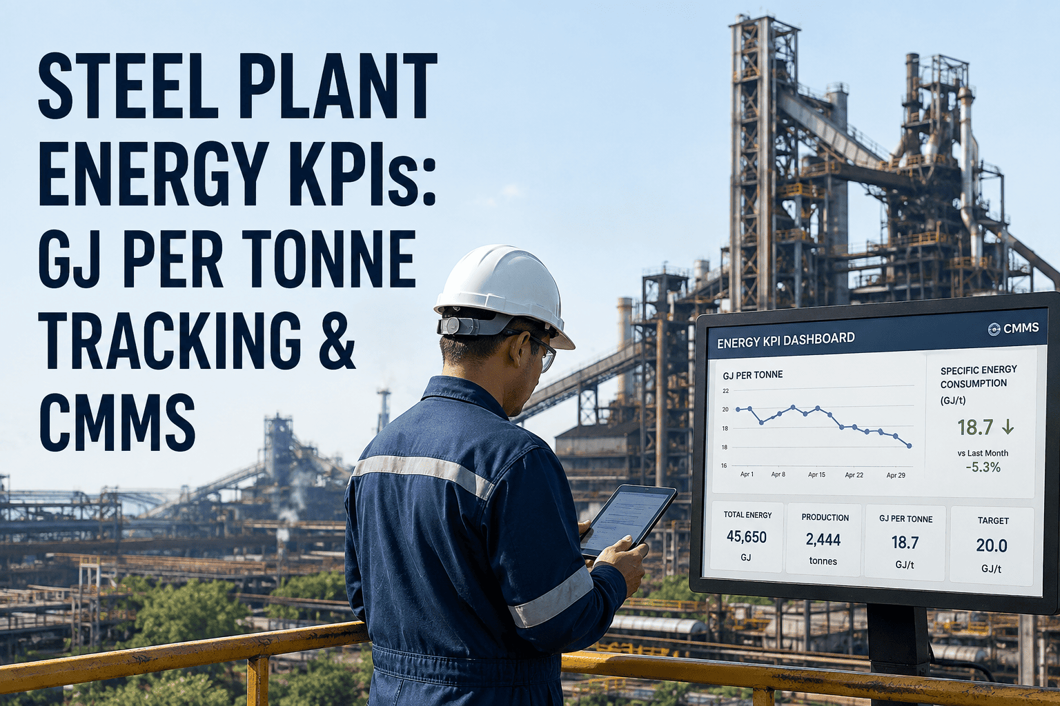 steel-plant-energy-kpis-gj-per-tonne-tracking-cmms