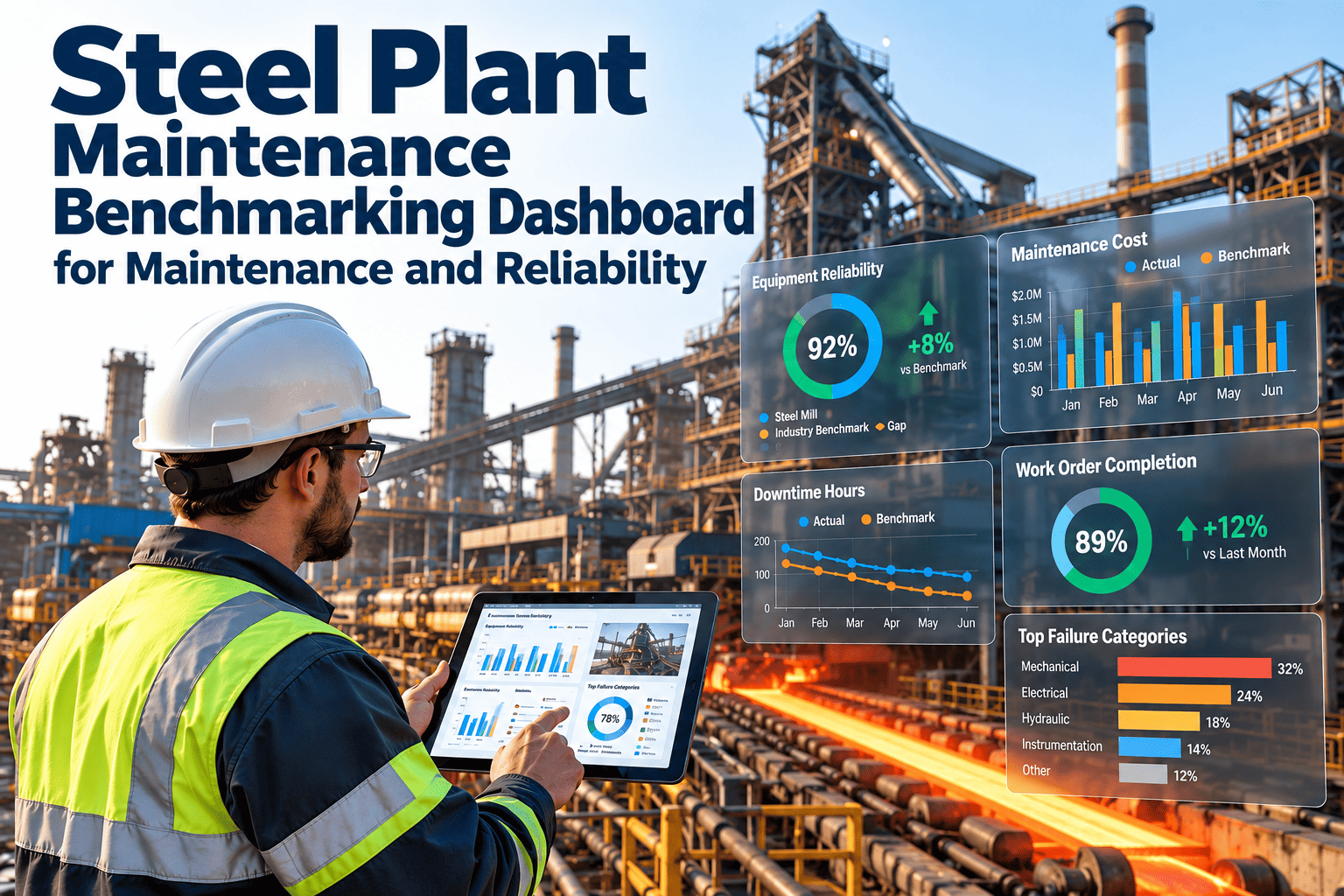 steel-plant-maintenance-benchmarking-dashboard-reliability