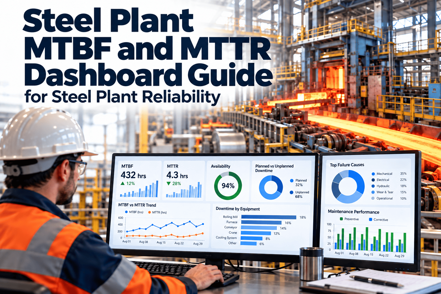 steel-plant-mtbf-mttr-dashboard-reliability