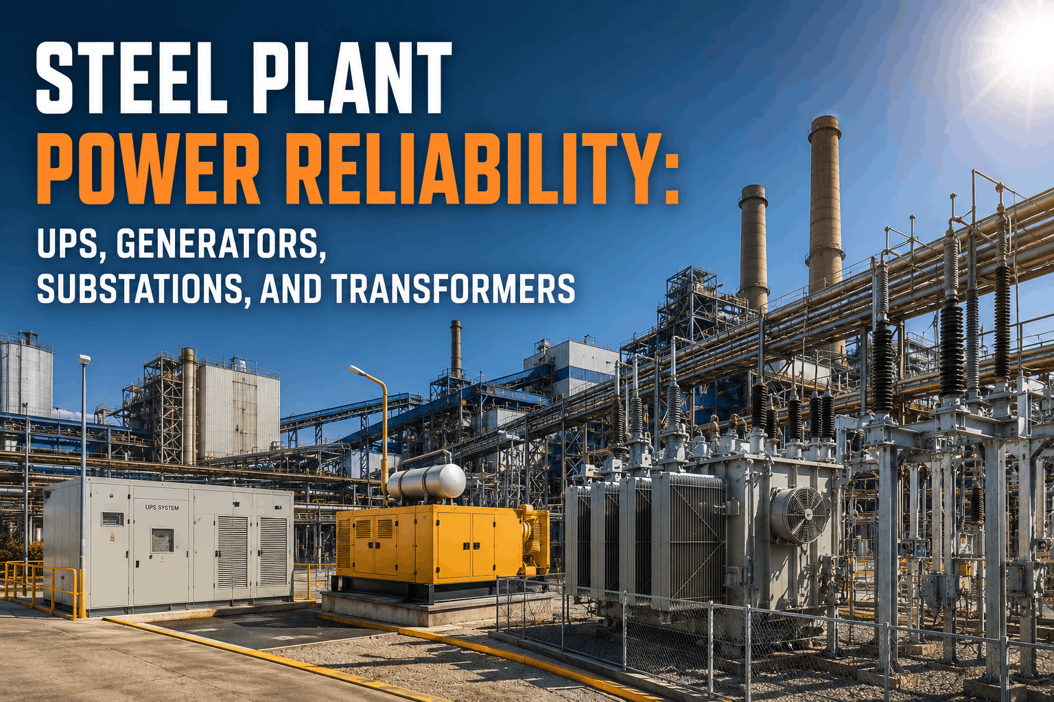 steel-plant-power-reliability-ups,-generators,-substations,-and-transformers