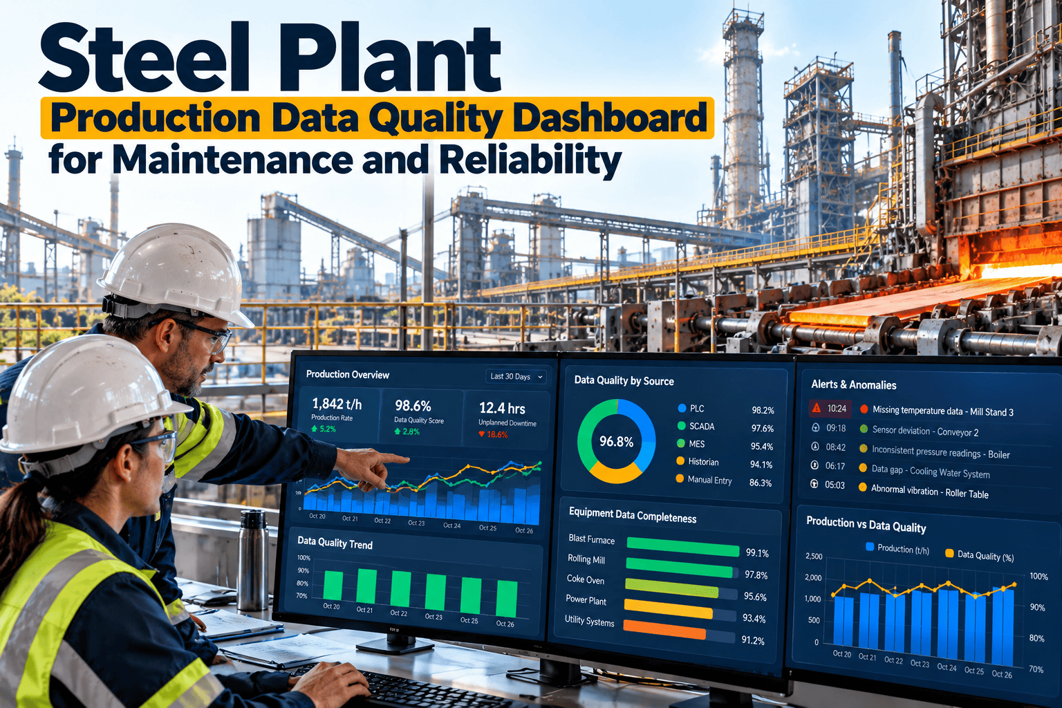 steel-plant-production-data-quality-dashboard-maintenance-reliability