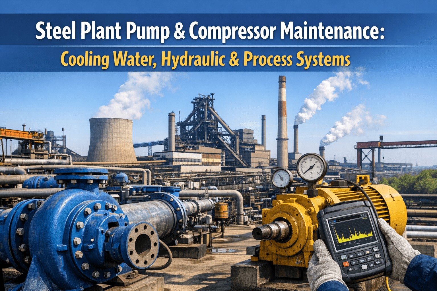 steel-plant-pump-compressor-maintenance-cooling-hydraulic
