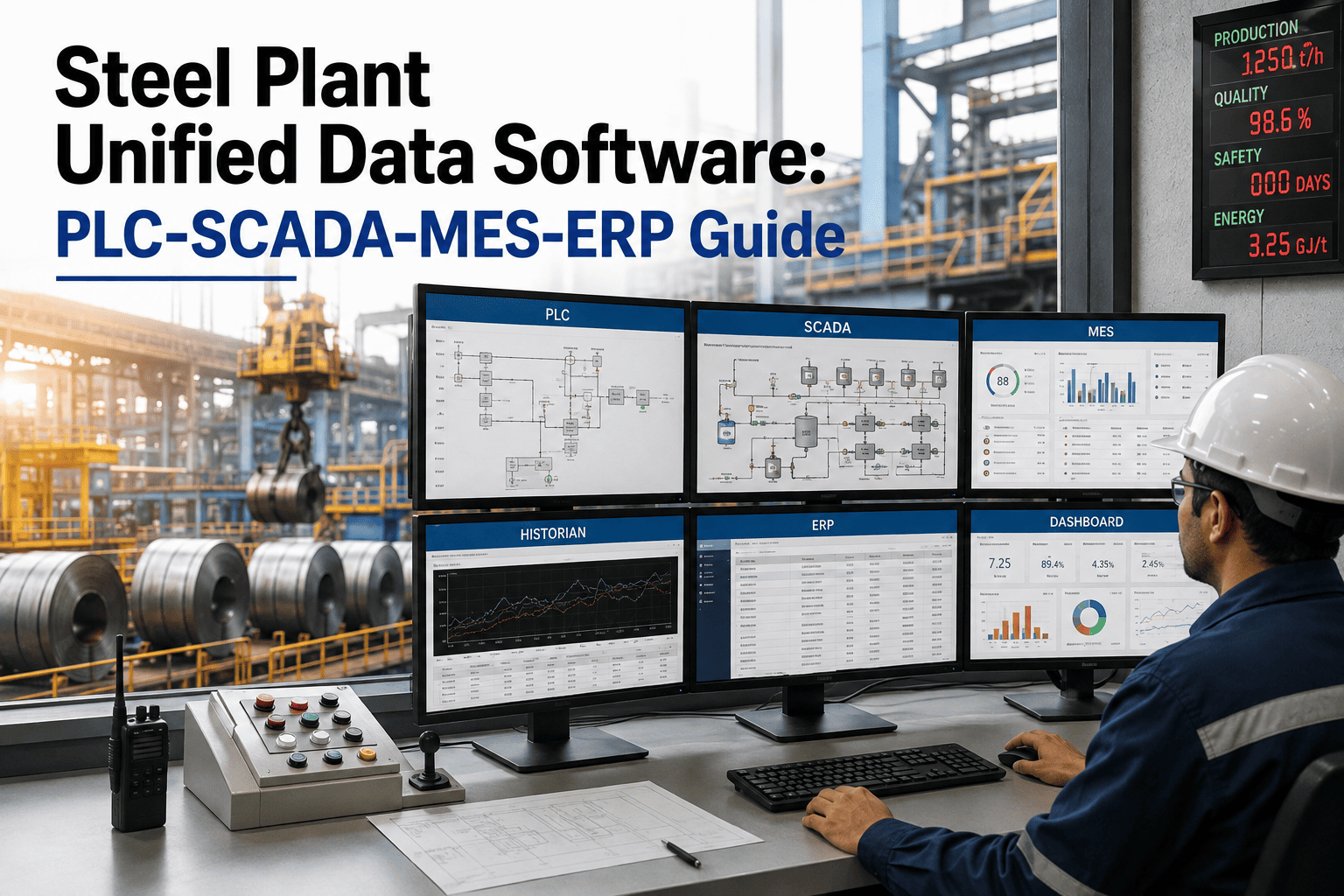 steel-plant-unified-data-software-plc-scada-mes-erp-guide
