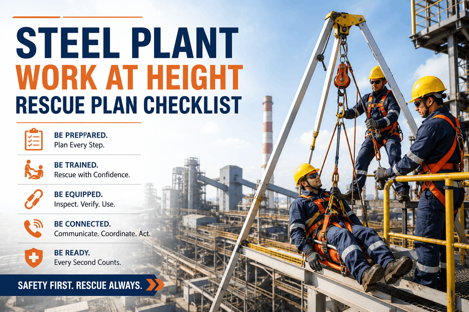 steel-plant-work-at-height-rescue-plan-checklist