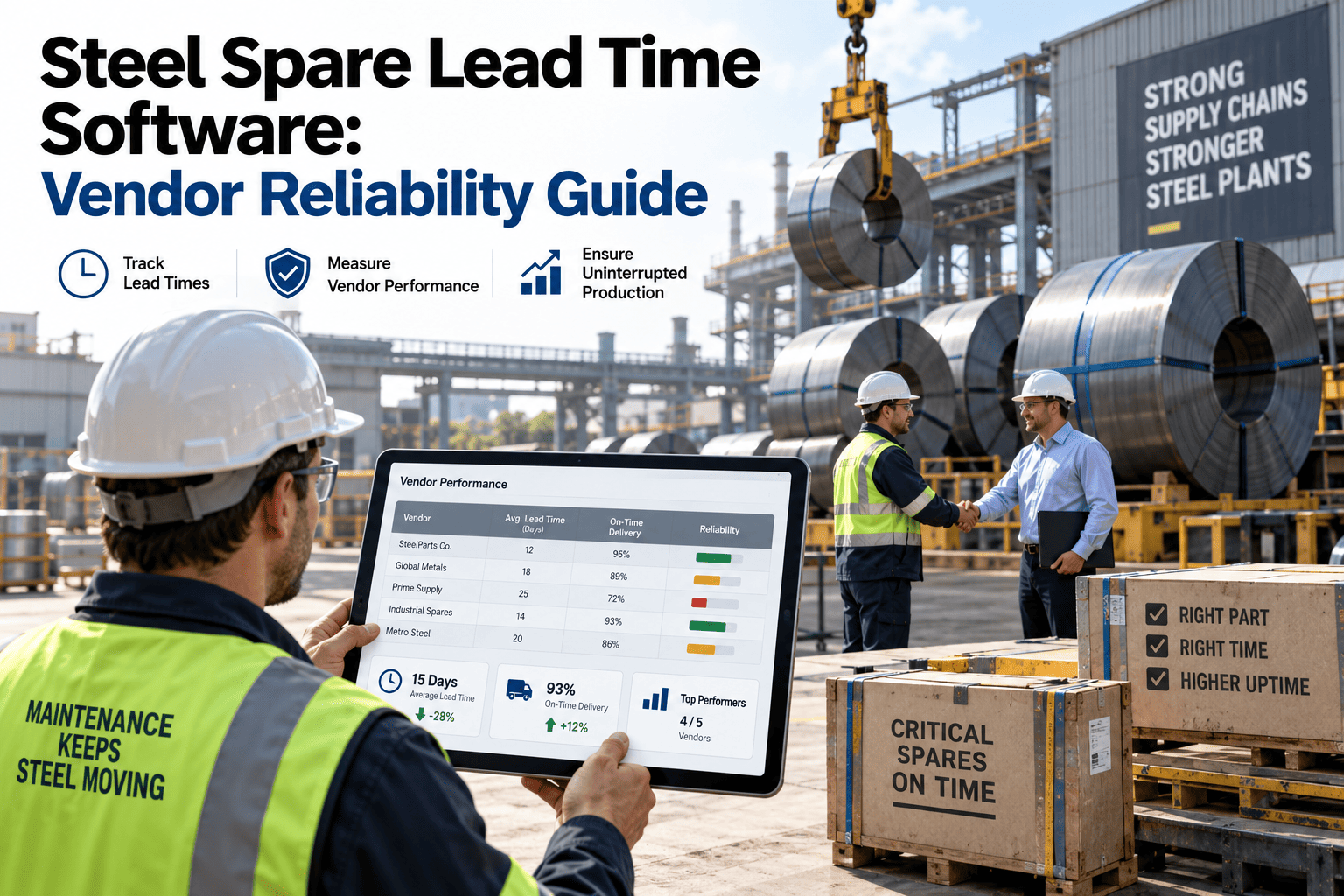 steel-spare-lead-time-software-vendor-reliability-guide